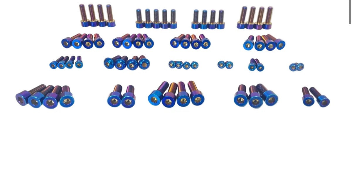 Etm rtr blue titanium bolts
