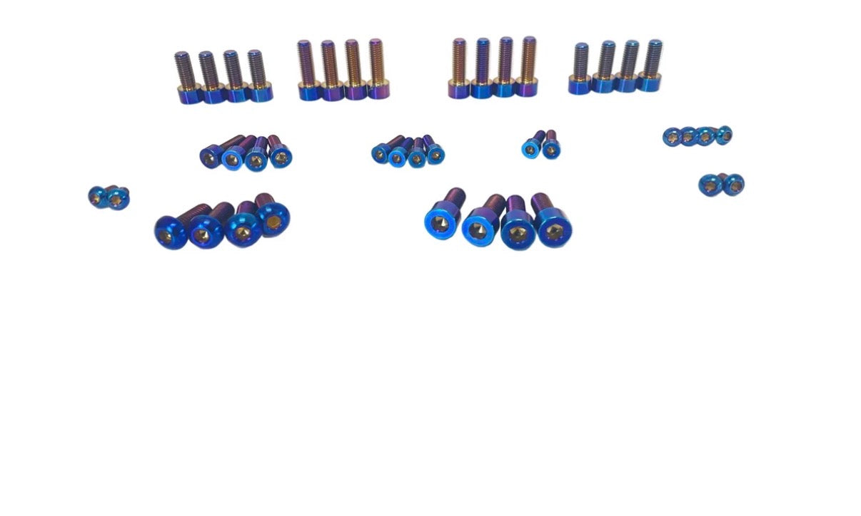 Tuttio blue titanium bolts