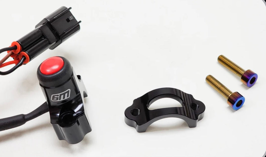 warp 9 surron horn button accessory with mount and screws for electric bikes